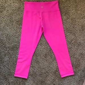 Hot Pink LuluLemon Capri Leggings